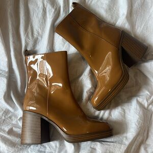 BP. Patent Leather Tan Women's Boots